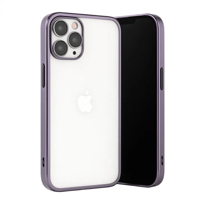 İphone 13 Pro Max Kılıf Razer Lensli Silikon - Mor