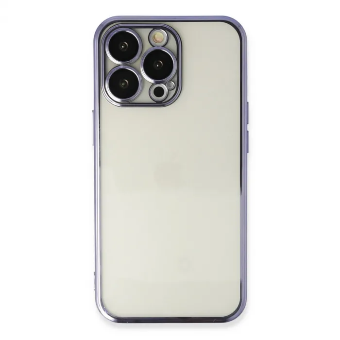 İphone 13 Pro Max Kılıf Razer Lensli Silikon - Mor