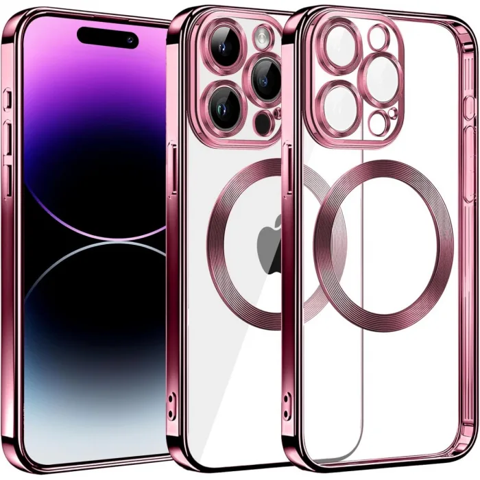 İphone 13 Pro Max Kılıf Slot Silikon - Rose Gold
