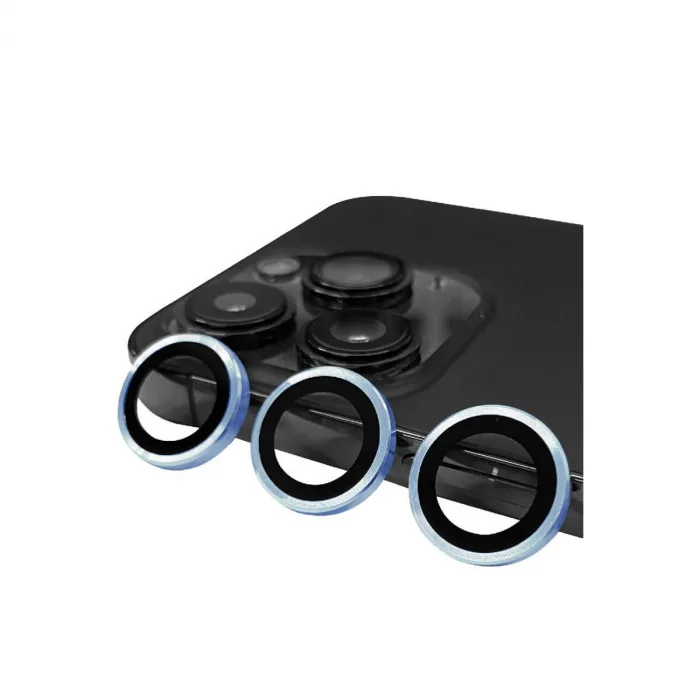 İphone 13 Pro Max Raze Metal Kamera Lens - Mavi