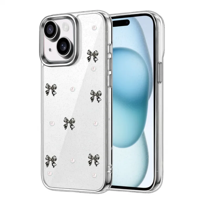 İphone 14 Fiyonk Desenli Kapak - Desen 8