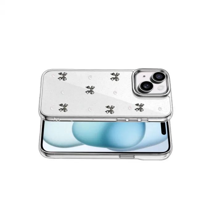 İphone 14 Fiyonk Desenli Kapak - Desen 8