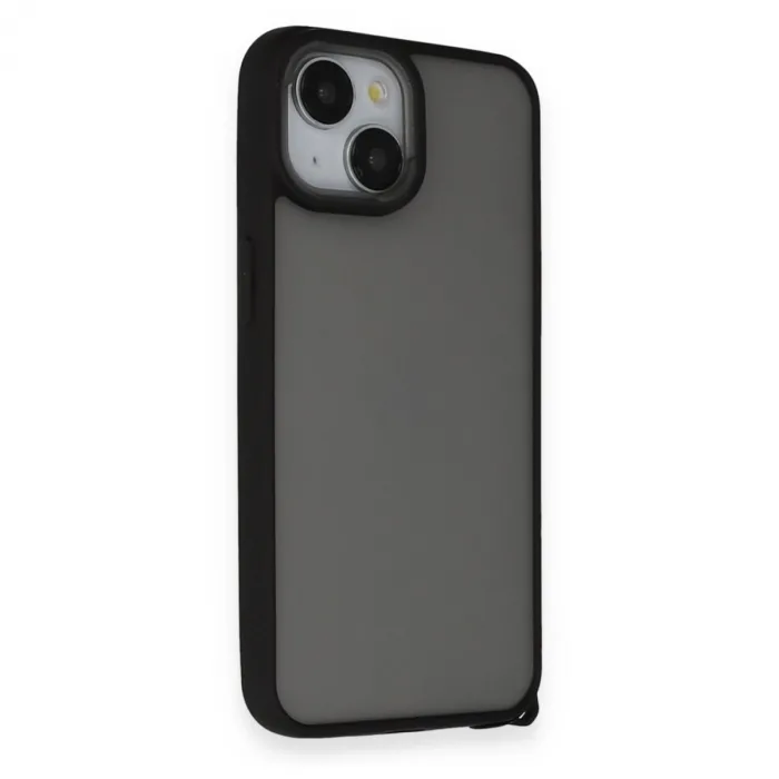 İphone 14 Kılıf Elegant Kapak - Siyah