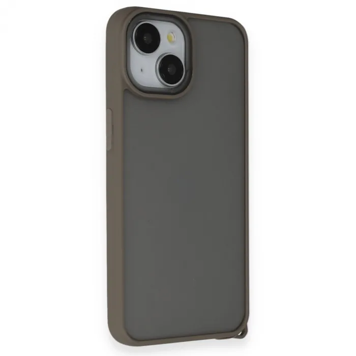 İphone 14 Kılıf Elegant Kapak - Titan Gri