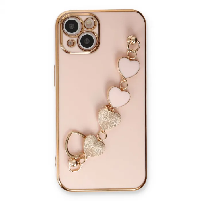 İphone 14 Kılıf Esila Silikon - Pudra