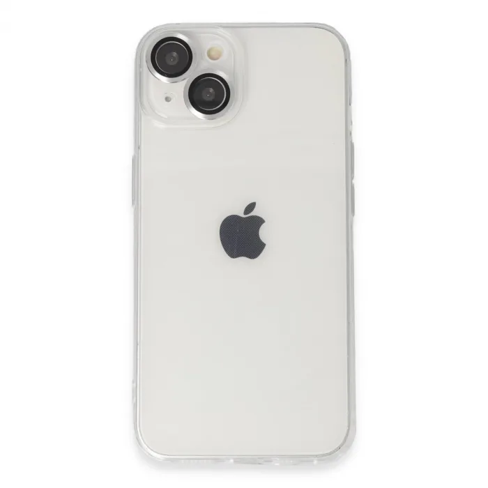 iPhone 14 Kılıf Luko Lens Silikon - Gümüş