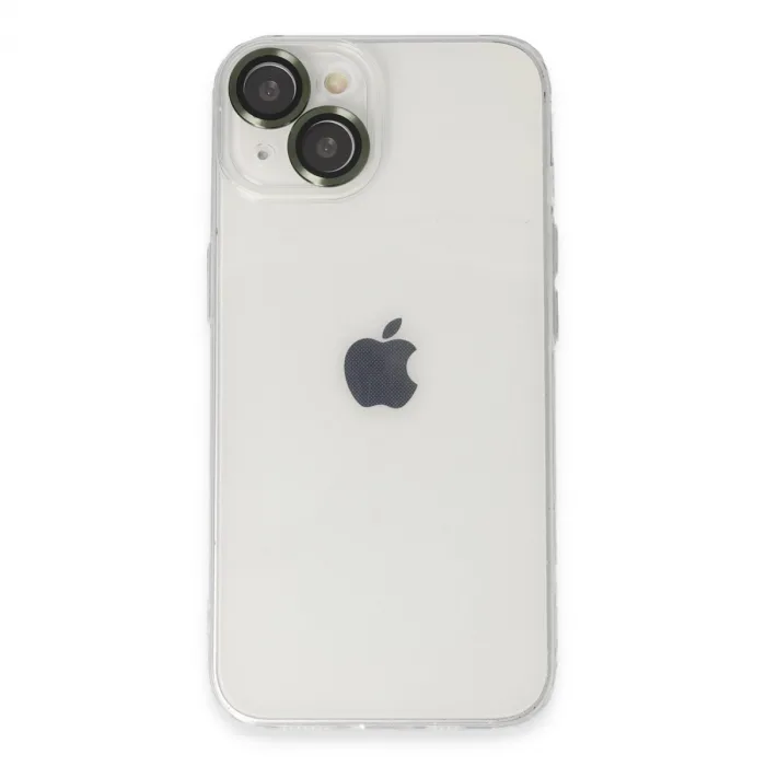 iPhone 14 Kılıf Luko Lens Silikon - Yeşil