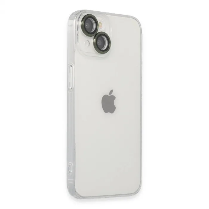 iPhone 14 Kılıf Luko Lens Silikon - Yeşil