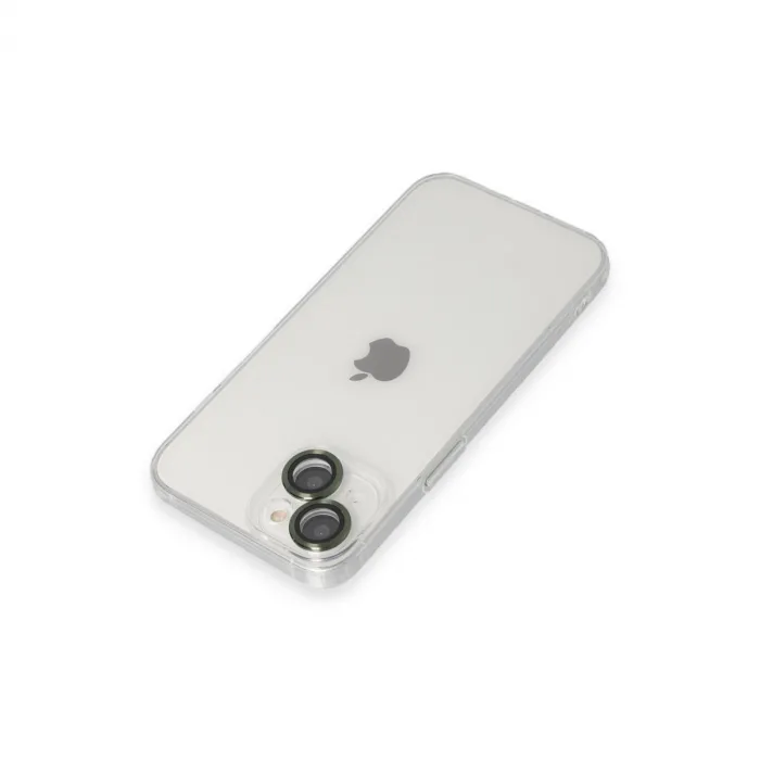iPhone 14 Kılıf Luko Lens Silikon - Yeşil