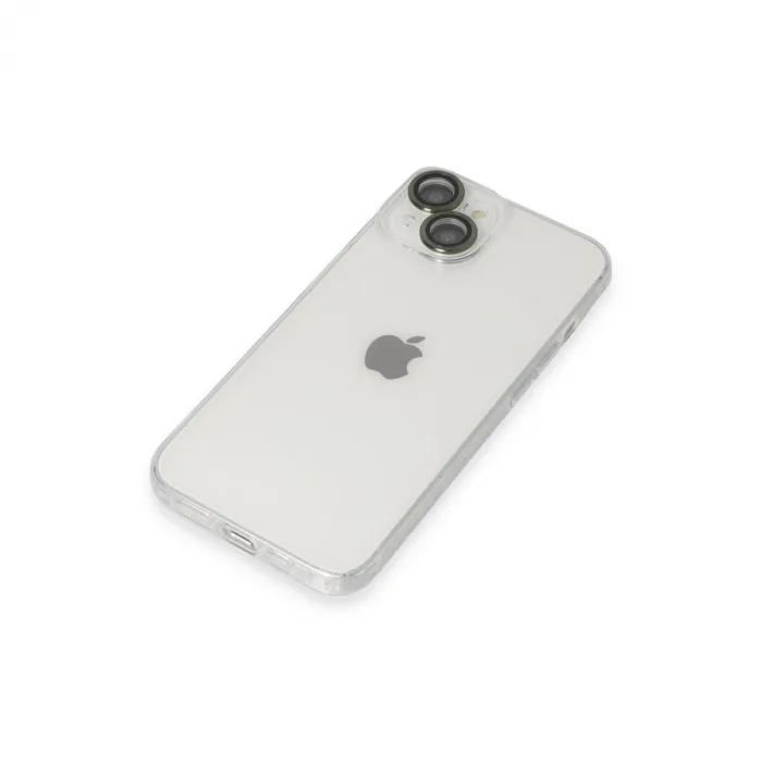 iPhone 14 Kılıf Luko Lens Silikon - Yeşil
