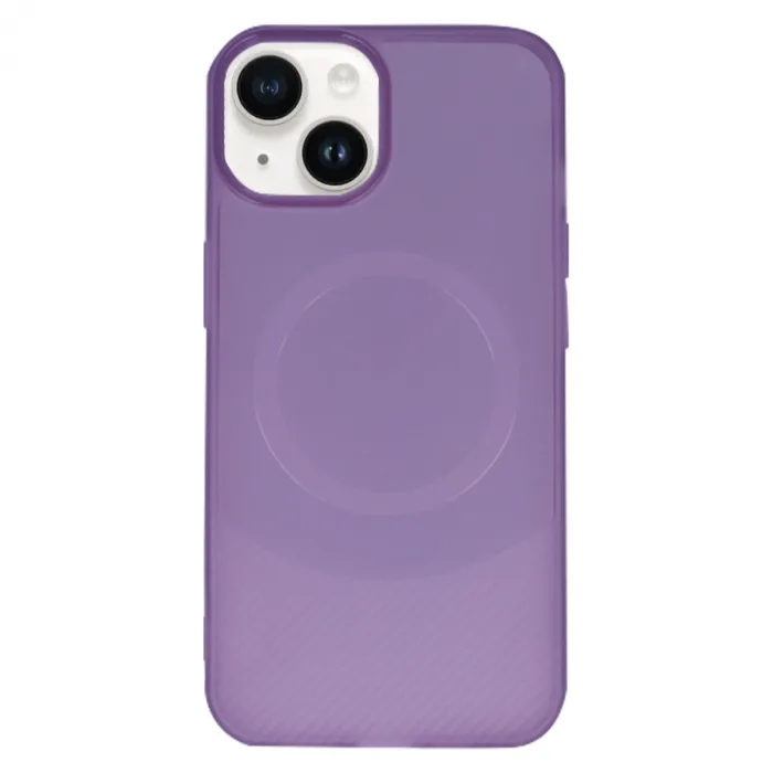 İphone 14 Kılıf Maya Karbon Kapak - Mürdüm