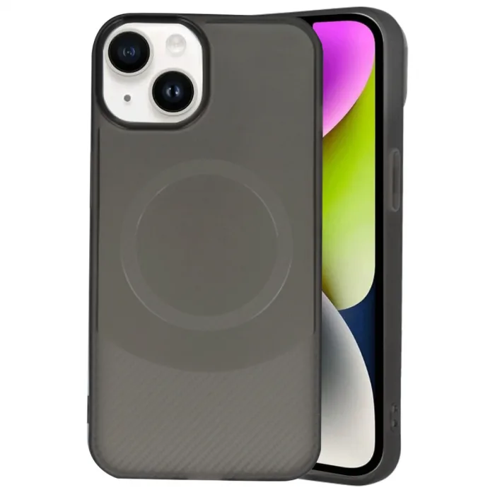 İphone 14 Kılıf Maya Karbon Kapak - Siyah