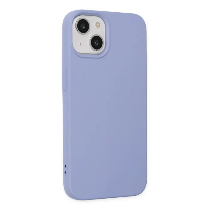 İphone 14 Kılıf Nano İçi Kadife Silikon - Lila