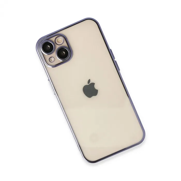 iPhone 14 Kılıf Razer Lensli Silikon - Mor