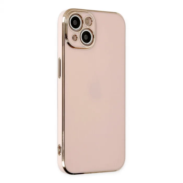 İphone 14 Kılıf Volet Silikon - Pembe