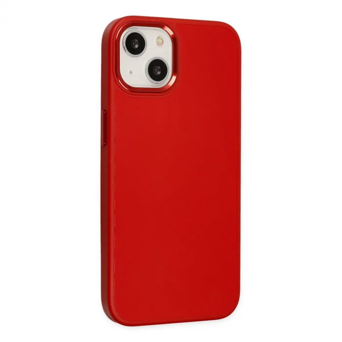iPhone 14 Plus Kılıf Asya Deri Silikon - Kırmızı