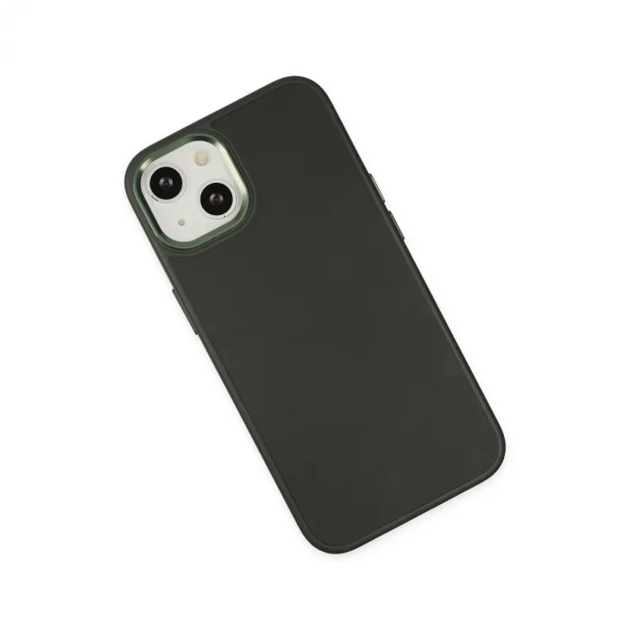 İphone 14 Plus Kılıf Asya Deri Silikon - Koyu Yeşil