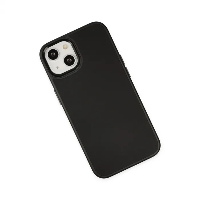 iPhone 14 Plus Kılıf Asya Deri Silikon - Siyah