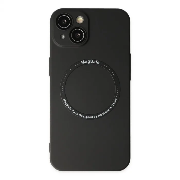 İphone 14 Plus Kılıf Jack Magneticsafe Lens Silikon - Siyah