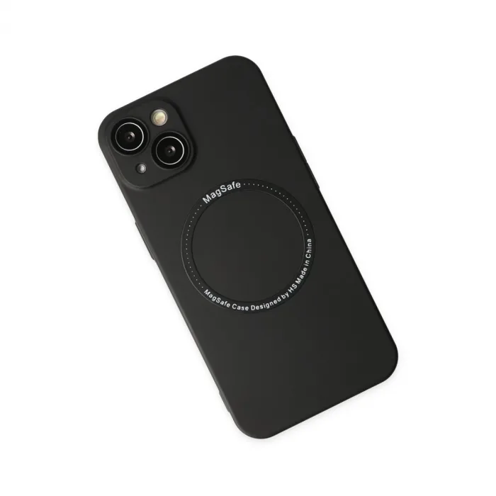İphone 14 Plus Kılıf Jack Magneticsafe Lens Silikon - Siyah