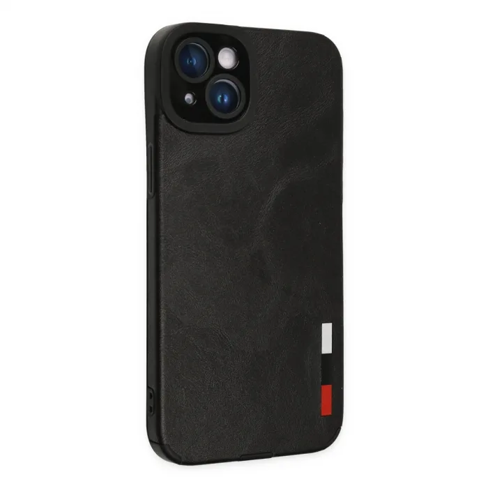 iPhone 14 Plus Kılıf Loop Deri Silikon - Siyah