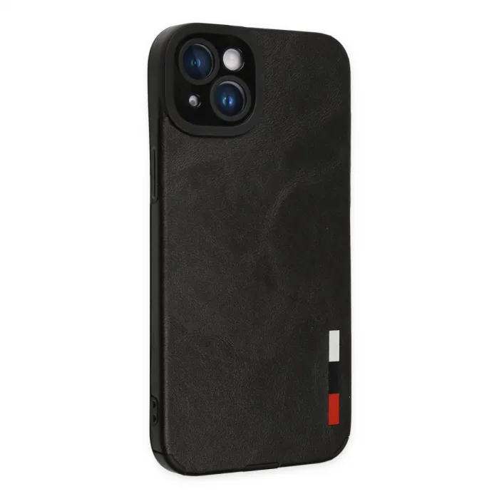 İphone 14 Plus Kılıf Loop Deri Silikon - Siyah