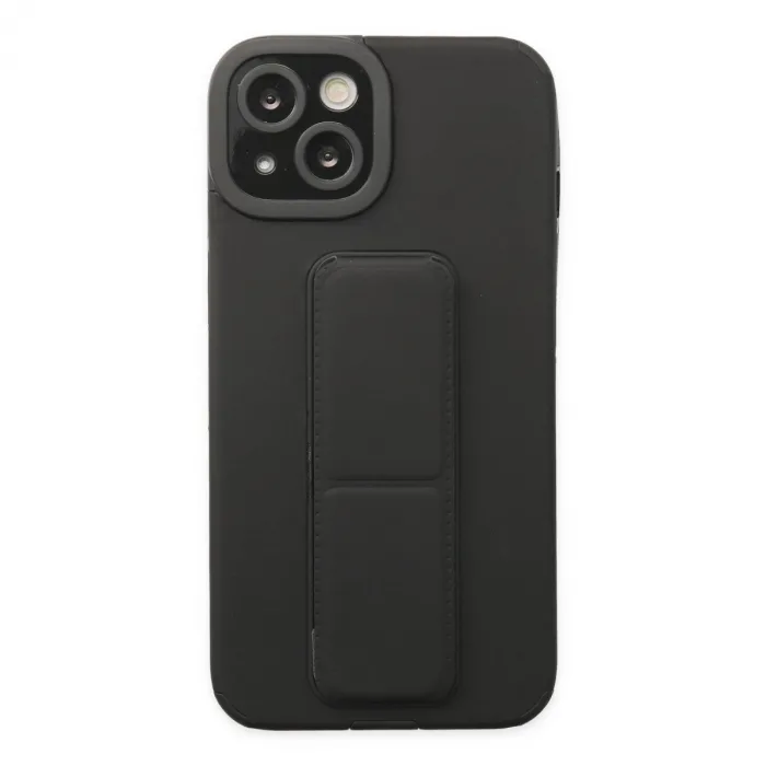 İphone 14 Plus Kılıf Mega Standlı Silikon - Siyah