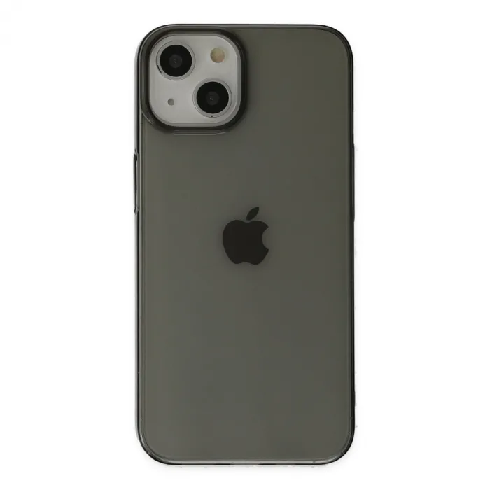 iPhone 14 Plus Kılıf Pc Sert Şeffaf Kapak - Siyah