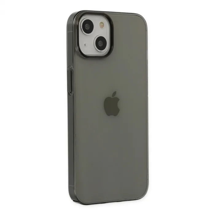 iPhone 14 Plus Kılıf Pc Sert Şeffaf Kapak - Siyah