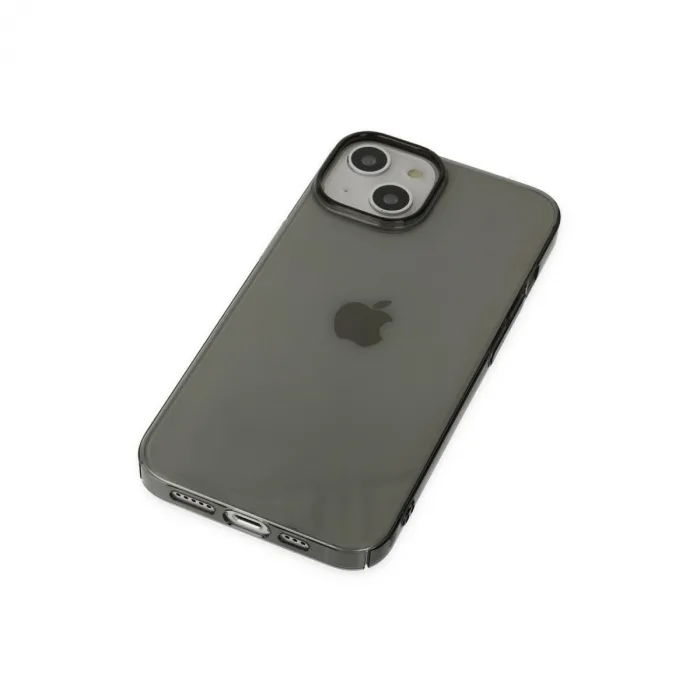 iPhone 14 Plus Kılıf Pc Sert Şeffaf Kapak - Siyah