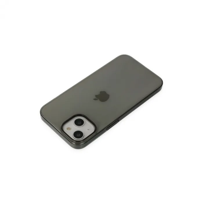 iPhone 14 Plus Kılıf Pc Sert Şeffaf Kapak - Siyah