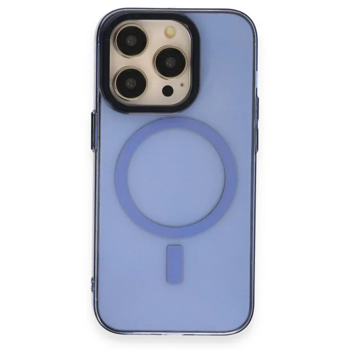 İphone 14 Pro Kılıf Anka Pc Magneticsafe Sert Metal Kapak - Sierra Blue