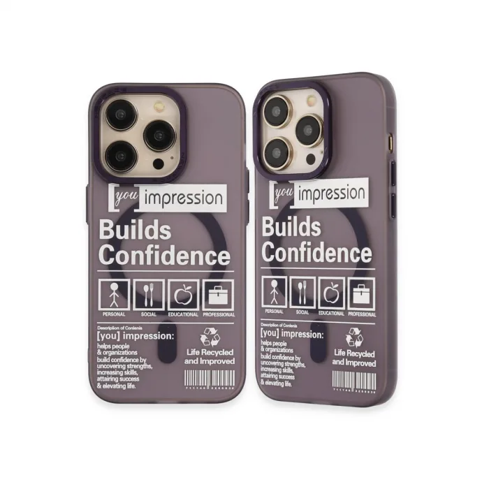 İphone 14 Pro Kılıf Apollo Magneticsafe Desenli Kapak - Apollo Mor - 6