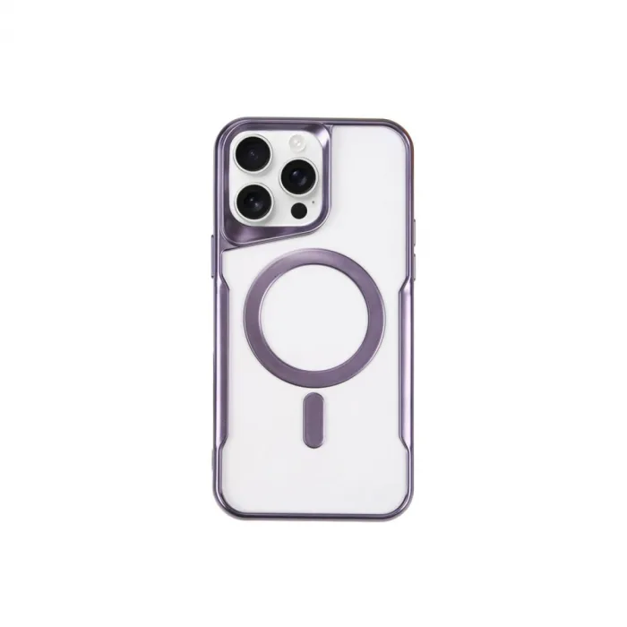 İphone 14 Pro Kılıf Boyi Magsafe Silikon Kapak - Derin Mor