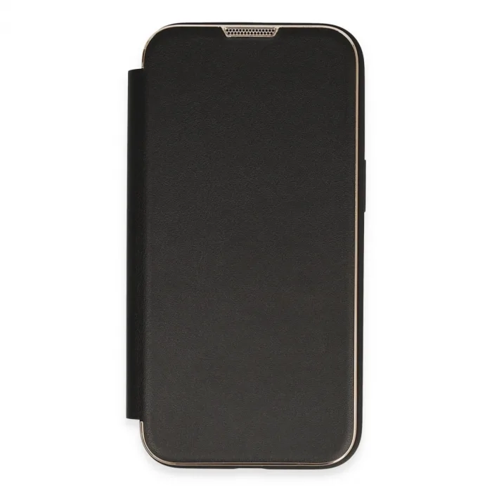 İphone 14 Pro Kılıf Dolpin Kapaklı - Siyah