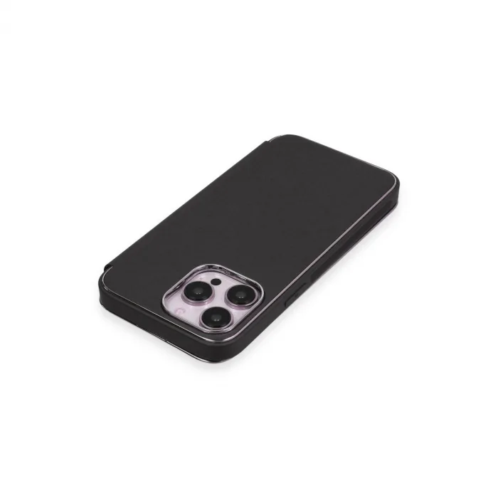 iPhone 14 Pro Kılıf Dolpin Kapaklı - Siyah