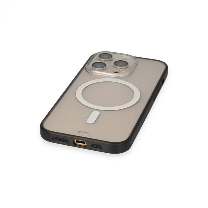 İphone 14 Pro Kılıf Grand Magneticsafe Kapak - Siyah