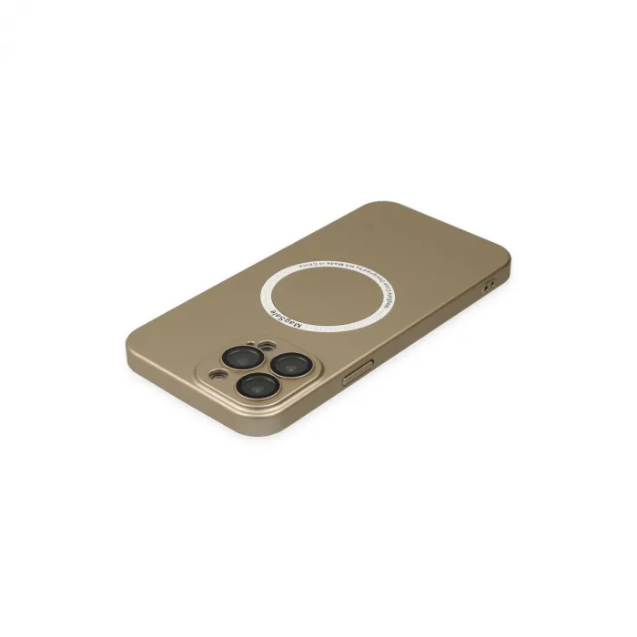 İphone 14 Pro Kılıf Jack Magneticsafe Lens Silikon - Gold