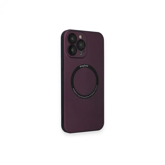 İphone 14 Pro Kılıf Jack Magneticsafe Lens Silikon - Mürdüm