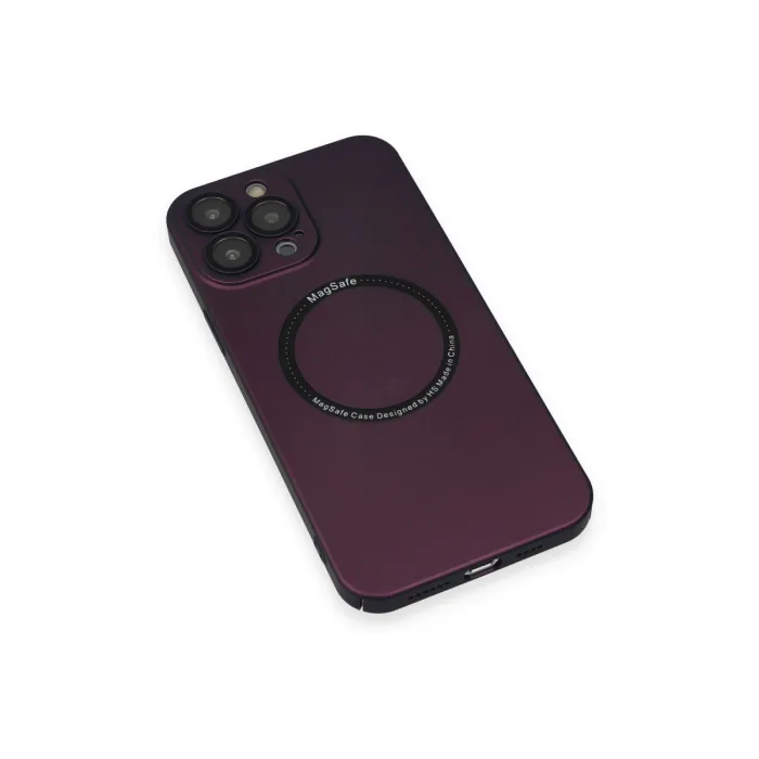 İphone 14 Pro Kılıf Jack Magneticsafe Lens Silikon - Mürdüm