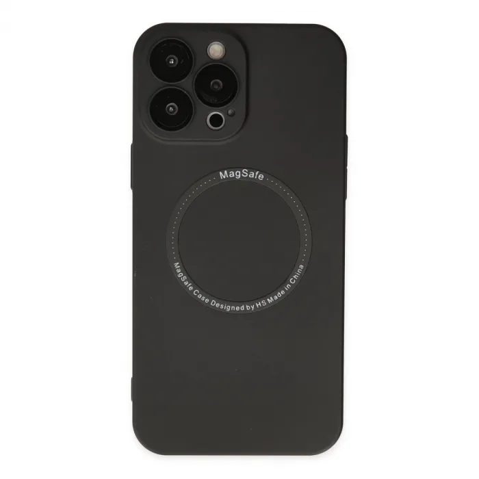 İphone 14 Pro Kılıf Jack Magneticsafe Lens Silikon - Siyah