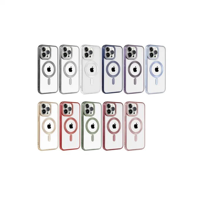 İphone 14 Pro Kılıf Kronos Magsafe Kapak - Derin Mor