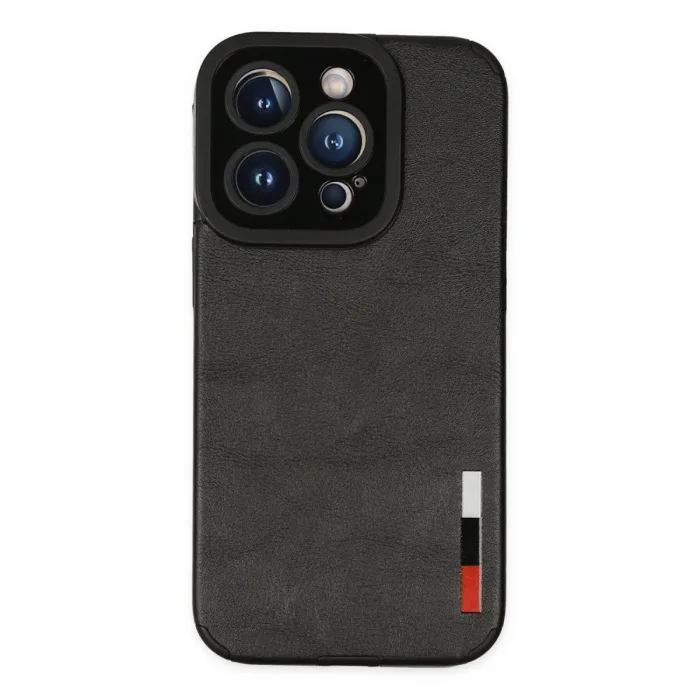 iPhone 14 Pro Kılıf Loop Deri Silikon - Siyah