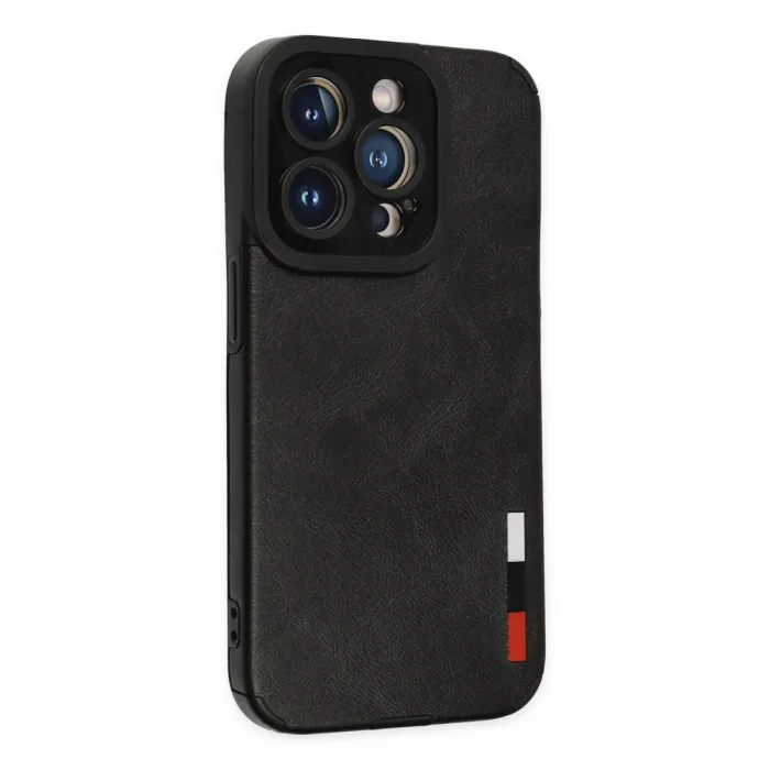 iPhone 14 Pro Kılıf Loop Deri Silikon - Siyah