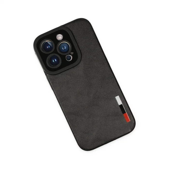 iPhone 14 Pro Kılıf Loop Deri Silikon - Siyah