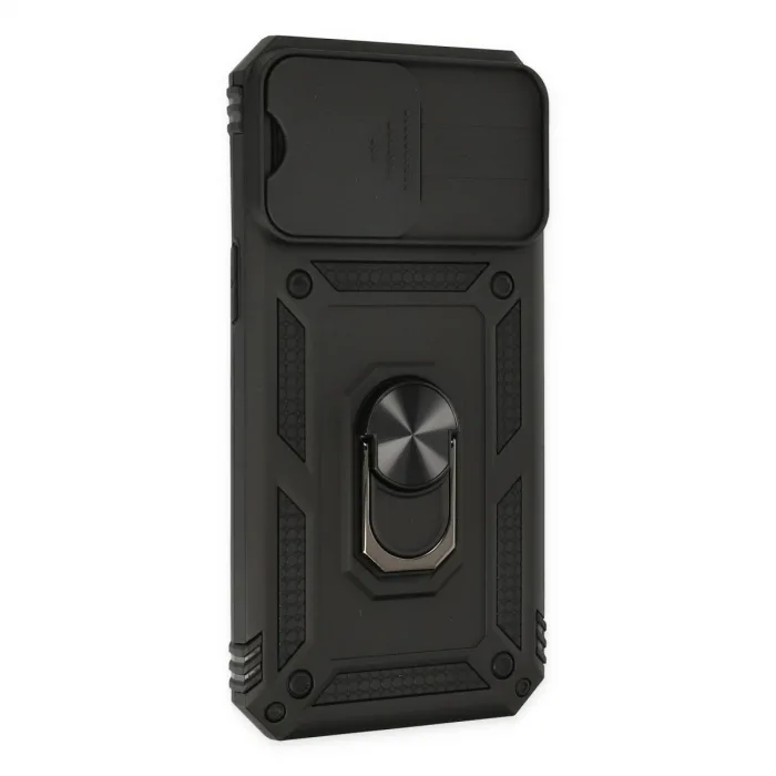 İphone 14 Pro Kılıf Pars Lens Yüzüklü Silikon - Siyah