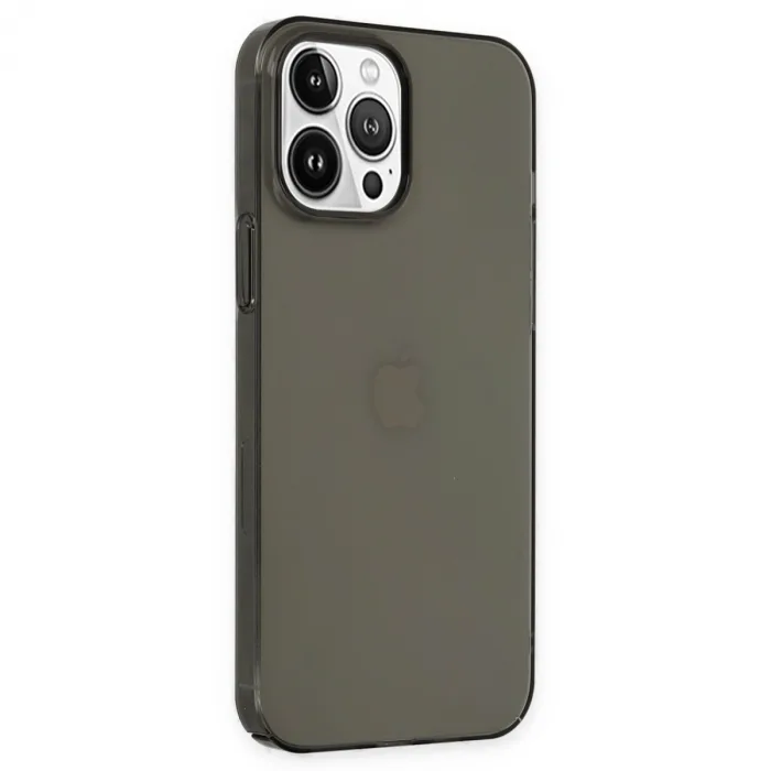 iPhone 14 Pro Kılıf Pc Sert Şeffaf Kapak - Siyah