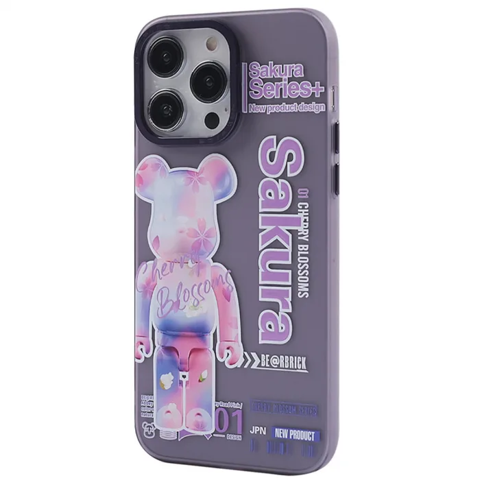 İphone 14 Pro Kılıf Prada Desenli Kapak - Prada Mor - 1