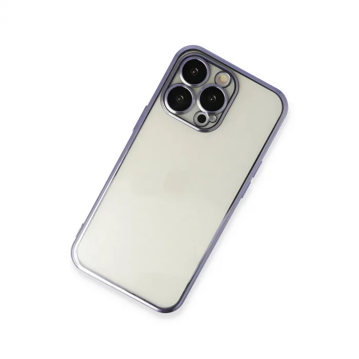 iPhone 14 Pro Kılıf Razer Lensli Silikon - Mor