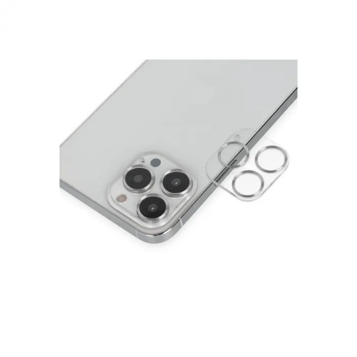 İphone 14 Pro Max Band Metal Kamera Lens - Gümüş